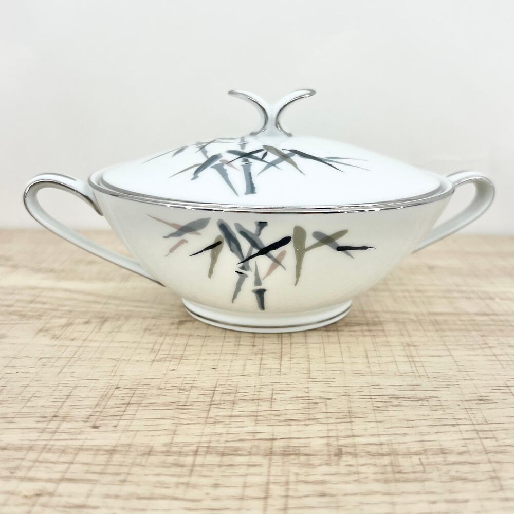 Noritake VINTAGE 50s Japanese Porcelain Sugar & Creamer Set Bamboo 2133 B06 - Picture 2 of 14